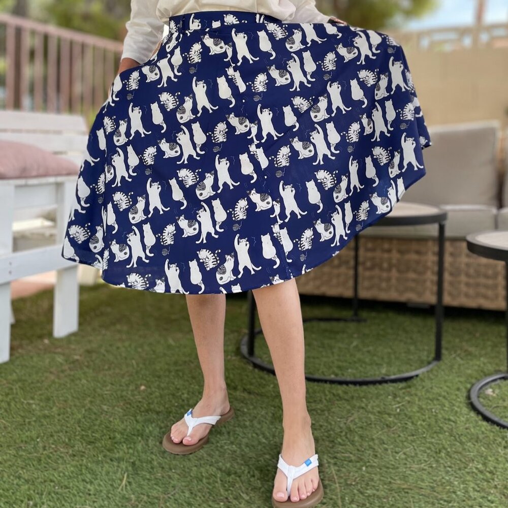 Brand New LA SOUL Beautiful A Line, Circle Midi Flowy Cat Skirt, Multiple Sizes